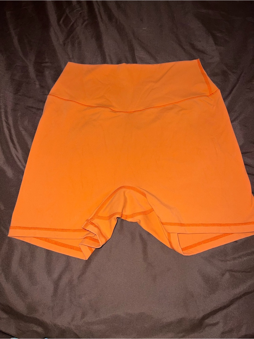 BuffBunny High-Waist Neon Orange Athletic Shorts